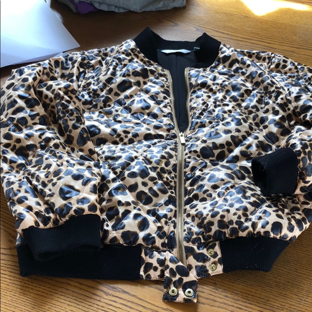 Leopard quilted jacket